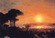 Ivan Aivazovsky Sunset over the Golden Horn oil